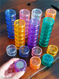 Small Medicine Box Portable Subpackaging Box Mini Morning Afternoon and Night Storage Tablets Dispenser Transparent Small Box 7 Layers a Week