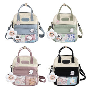 Casual Fashion Laptop Mochil with Kawaii Pins And Accessories Japanese Style Backpack 10.23x9.44x3.54in with Zipper for Travel Shopping Student School