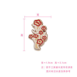 New Year Combination Hole Shoe Buckle Matching Caroll Decorative Shoe Flower Accessories Red Gemstone Accessories