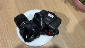 ข้ามพรมแดน XHP70 ไฟหน้ากำลังสูง USB อินพุตและเอาต์พุตการชาร์จเลนส์ขนาดใหญ่ซูมกล้องส่องทางไกลไฟหัว