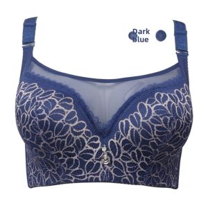 Plus Size Thin Bra Plus Size Ladies Push up and Anti-Sagging Breast Holding Push up Bra Big Chest Small Full Cup Intimates Women