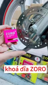 Ổ khóa đĩa xe máy ZORO titaniummẫu mớiloại nhẹchìa trònchất liệu chống gỉchống nướccó 3 màu