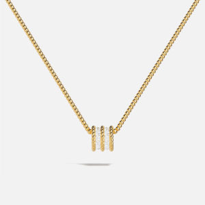 Adjustable Yellow Corded Pavé Twist Necklace