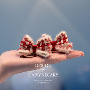 Princess Style 3D Red Bowknot Hair Clip Childrens Baby Girl Hair Accessories Headwear Fashionable Hairpins for Kids