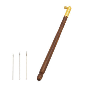 EELHOE | Embroidery Needle Tambour Crochet Hook Luneville Hook Handle With 3 Needles Set S Glitter Bead Embroidery Tool