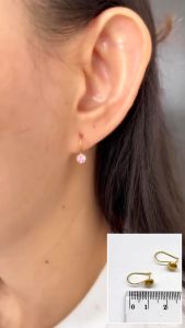 Anting Emas Kadar 8K Model Desy Mata Putih Family Gold