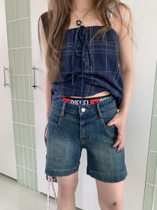 Limited Time Offer Orange Tree Vintage Bamboo Denim Shorts Summer Thin Design Slim Fit Versatile Casual Straight Leg Jeans