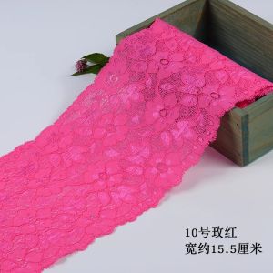 Colorful Wide Elastic Lace Trim DIY Sewing Material Handmade Lace Ribbon Decorative Edge for Clothes Skirts Hem Extended Fabric Strip