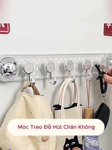 Thanh Móc Treo Quần Áo Hút Chân Không Nhà Tắm Móc Treo Đồ Đa Năng Móc Treo Tường Chịu Lực Lên Tới 5 Kg