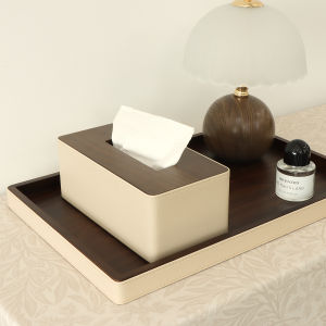 Luxury Walnut Tissue Box Organizer