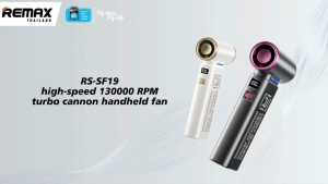 Remax Fan High-speed Handheld RS-SF19 - พัดลมมือถือ ลมแรง ปรับได้ 100 ระดับ ชาร์จ Type-C พกพาง่าย
