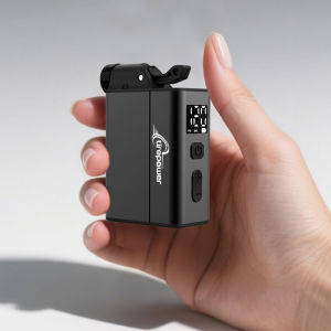 Máy Bơm Xe Đạp Điện Mini Cầm Tay Tiny Pump Có Đồng Hồ Đo 120PSI Sạc Lại Bằng Type-C Tự Động Ngắt Cho Van Presta & Schrader