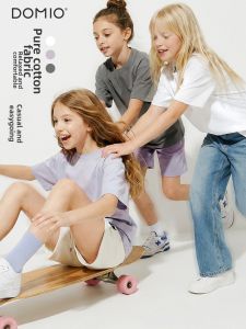 DOMIO | New Summer Cotton Plain Large Kids T Shirts