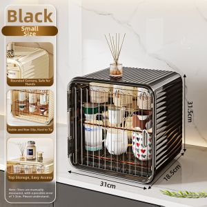 Dustproof Luxury Cup Storage Rack with Cover