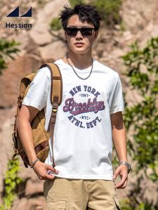 HESSION | Cool Feel Vintage Print 100% Combed Cotton T-Shirt