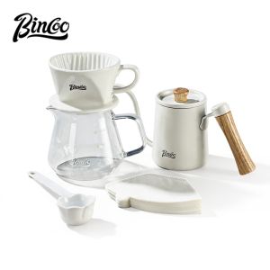 BINCOO Pour‑Over Coffee Set Ceramic Coffee Dripper Filter Cup Drip Filter