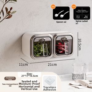 WENKEXIN | High-end Wall-mounted Multi-chamber Sealed Spice Box Set