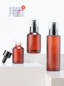 Glass Spray Bottle Fine Mist Hydrating Astringent Essential Oil Press Bottle Sub-Bottle Dropper Bottle Screw Cap Bottle