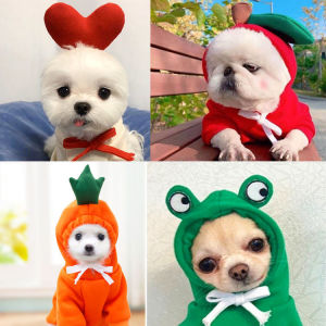 Cute Fruits and Vegetables Design Clothes For Pets Dog Cat Hoodie Clothes Polyester Pet Clothes Costumes