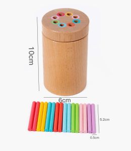 Wooden Matching Toys Montessori Color Matching Sorting Stick Balance Toy Fine Motor Skills Math Learning Educational Toys Kids