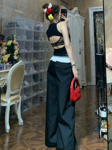 Quần Ống Rộng Ren Nối Dài Cạp Thấp Mùa Hè Thường Ngày Rộng Rãi Thoải Mái Cho Nữ Quần Ống Rộng Phong Cách Hàn Quốc