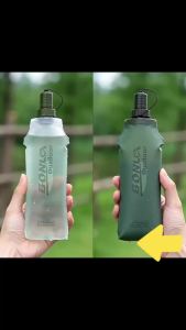 OFFBONDAGE | 250ml/500ml Cycling Sports Water Bottle MTB Bottle Leak Proof Large Caliber TPU Folding Water Cup Running Hiking Accessories