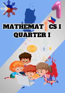 Mathematics Quarter I Activity Book for Grades 1-2 60 Pages Back to Back Print Preschool to Grade School 80 Gsm Photopaper Cover