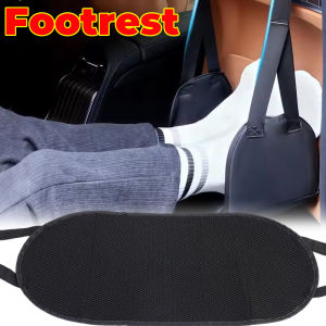 Portable Airplane Footrest Adjustable Car Rear Seat Foot Rest Office Travel Relieve Leg Fatigue Sponge Pad