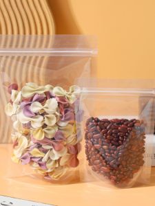 Thickened Plastic Stand up Zipper Bags Transparent Food Grade Moisture Proof for Dried Fruits Nuts Snacks Packaging