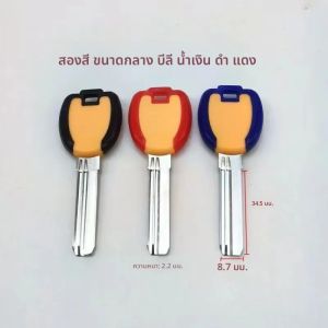 6PC (สีสุ่ม) คีย์เบลียดสองสีตัวอย่างร่างกายประตูกันขโมยสากล AB ล็อคกุญแจเปล่า
