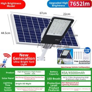 PUDA | High Power Bright Solar Outdoor Street Light 6m