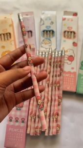 Pensil HB Karakter Isi 10pcs / Pensil Kayu Murah / Pensil alat tulis anak SD Ada Penghapus