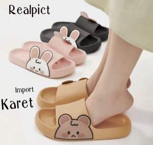 Rf -COD SendalJelly Dlx Import Outdoor / motif Bear / Rabbit