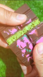coklat lebaran ala Dubai 90gr & 280gr kunafe greentea with mede chocolate valentine viral murah