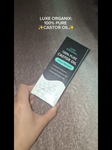 Luxe Organix Cold-Pressed Castor Oil 120mL | Pure Chemical-Free Oil for Hair Growth & Skin Care