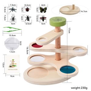 Wooden Adjustable Viewing Mirror Insect Nature Exploration Teaching Tool Develops Kids Logical Thinking Fine Motor Skills Gift