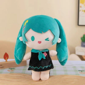 Bandai | Anime Hatsune Miku plush toy Haidou Miko Luca Jia Feng Rin doll Kawaii Q version keychain bag pendant gift