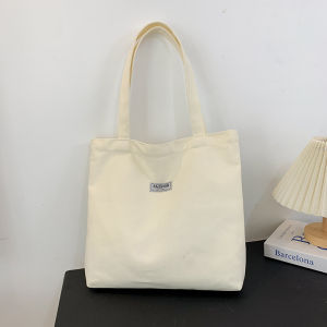 New Thickened Canvas Bag Large Capacity Washed Handbag Daily Match Single Shoulder Bag INS Simple Handbag Fashion Trend Soft Canvas Tote Bag