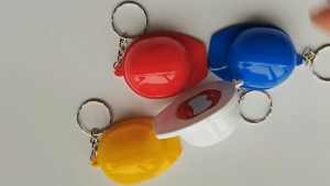 5pcs Mini Safety Hat Bottle Opener Key Chain Safety Helmet Keychain (Random Color)