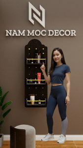 Tủ Trang Điểm Treo Tường 3 Trong 1 Hình Mây – Gương Trượt Vát Cạnh Có Đợt Chắn