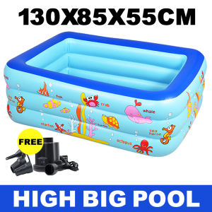 Swimming Pool Portable Swimming Pool Inflatable Swimming Pool Triple Layer Thickened Outdoor with Air Pump in Summer