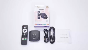 Intelperofficial TV98 ATV  Android 14.0 Box 8+128GB 2.4G/5G Dual WiFi Bluetooth5.2 Android 14 Voice Remote Control LED Digital Display TV Receivers