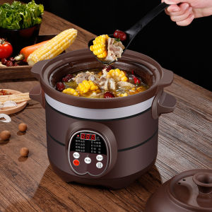 Large Capacity Intelligent Automatic Electric Purple Clay Pot Slow Cooker for Home Use High Power Soup And Porridge Cooking
