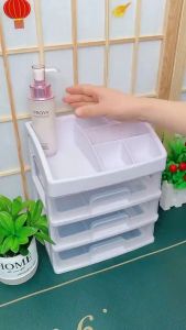 Rak Kosmetik dengan Laci & Tempat Makeup 3 Susun