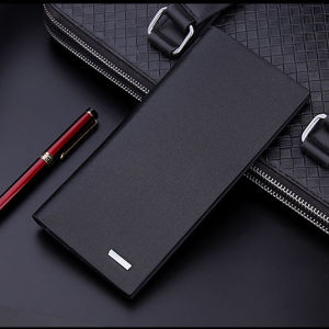 Minimalist PU Leather Mens Wallet Long Style High Capacity Multiple Pockets Black White Retro Coin Purse Men Women 2025