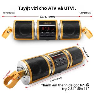 Loa Bluetooth Dành Cho Xe Máy Máy Nghe Nhạc MP3 Bộ Khuếch Đại USB Đài FM Cho Xe Đạp - Bộ Lắp Đặt