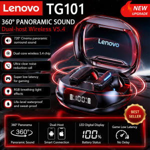 Lenovo | New Lenovo TG101 Wireless Bluetooth Earphone Business Music Bluetooth Headphone HD Call with Mic 30H Battery Life Gaming Headset