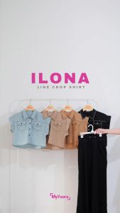 MyYoora Ilona Line Crop Shirt Kemeja Wanita BL1431