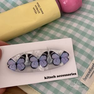 Barbie Pink Cat Hair Clip Elliptical Duckbill Hair Clamp Bangs Hair Accessory for Girls Korean Style Childrens Hair Decorations