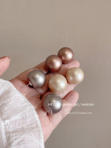 Mature Sensation High Waist Half Ball Matte Sensation Mosquito Coil Tray Ear Clip Large Earrings Fashionable Jewelry for Girls